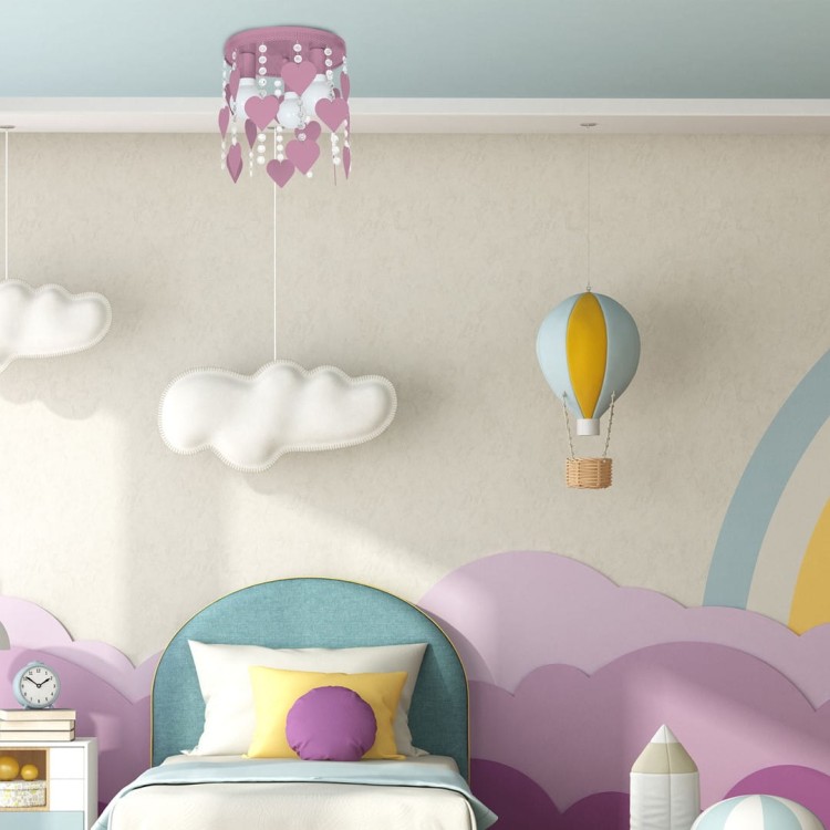 Lampa Sufitowa CORAZON VIOLET 3xE27 MLP1149 Milagro