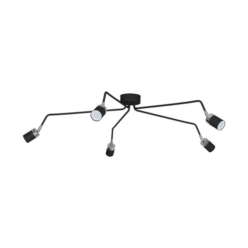 Lampa sufitowa wisząca natynkowa JOKER BLACK/CHROME 5xGU10 MLP1341 Milagro 5x GU10 132cm Spot oprawa oświetleniowa nowoczesna Industrialna Loft żyrandol metal czarny czarna chrom Inspiracje Premium
