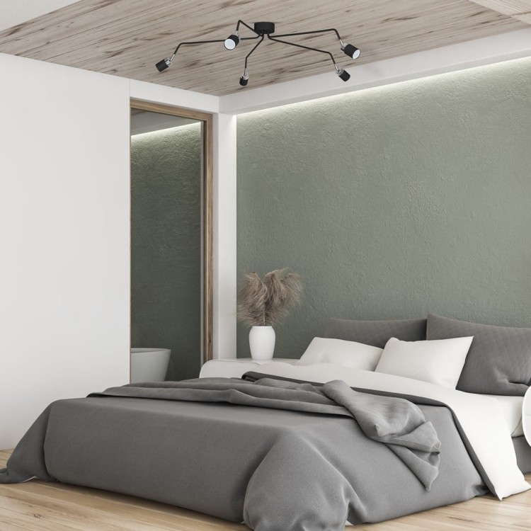 Lampa sufitowa wisząca natynkowa JOKER BLACK/CHROME 5xGU10 MLP1341 Milagro 5x GU10 132cm Spot oprawa oświetleniowa nowoczesna Industrialna Loft żyrandol metal czarny czarna chrom Inspiracje Premium