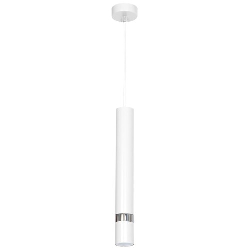 Lampa sufitowa wisząca natynkowa JOKER WHITE/CHROME 1xGU10 MLP1347 Milagro 1x GU10 50-90cm Spot oprawa oświetleniowa nowoczesna Industrialna Loft nawierzchniowa metal zwis biały biała chrom Inspiracje Premium
