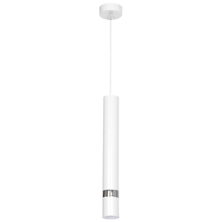 Lampa sufitowa wisząca natynkowa JOKER WHITE/CHROME 1xGU10 MLP1347 Milagro 1x GU10 50-90cm Spot oprawa oświetleniowa nowoczesna Industrialna Loft nawierzchniowa metal zwis biały biała chrom Inspiracje Premium