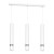 Lampa sufitowa wisząca natynkowa JOKER WHITE/CHROME 3xGU10 MLP1348 Milagro 3x GU10 60cm Spot oprawa oświetleniowa nowoczesna Industrialna Loft nawierzchniowa metal zwis biały biała chrom Inspiracje Premium