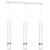 Lampa sufitowa wisząca natynkowa JOKER WHITE/CHROME 3xGU10 MLP1348 Milagro 3x GU10 60cm Spot oprawa oświetleniowa nowoczesna Industrialna Loft nawierzchniowa metal zwis biały biała chrom Inspiracje Premium