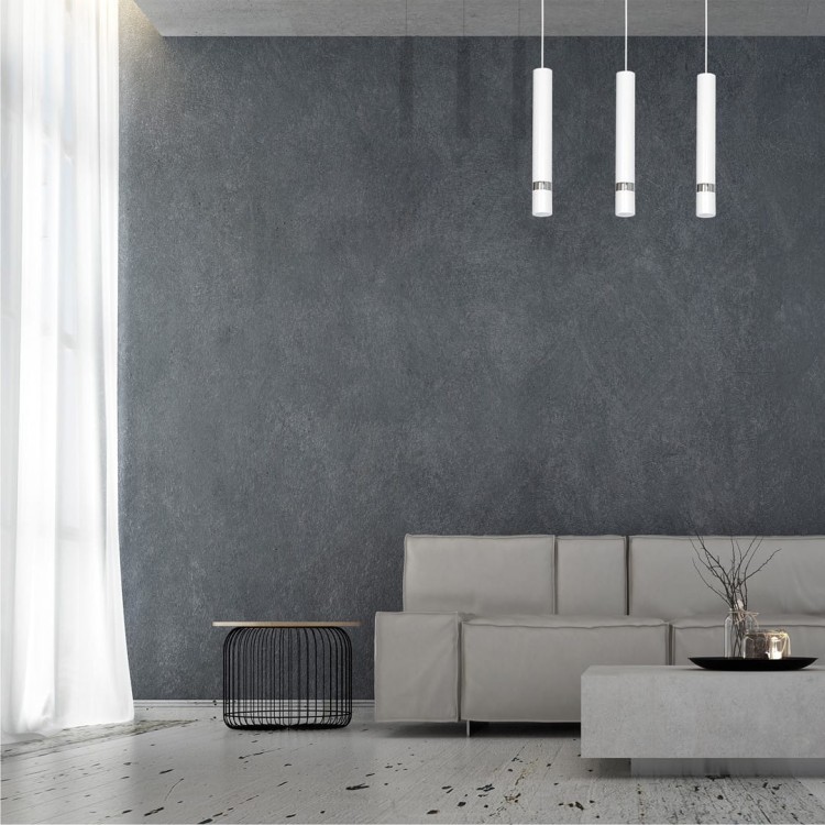 Lampa sufitowa wisząca natynkowa JOKER WHITE/CHROME 3xGU10 MLP1348 Milagro 3x GU10 60cm Spot oprawa oświetleniowa nowoczesna Industrialna Loft nawierzchniowa metal zwis biały biała chrom Inspiracje Premium
