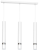 Lampa sufitowa wisząca natynkowa JOKER WHITE/CHROME 3xGU10 MLP1348 Milagro 3x GU10 60cm Spot oprawa oświetleniowa nowoczesna Industrialna Loft nawierzchniowa metal zwis biały biała chrom Inspiracje Premium