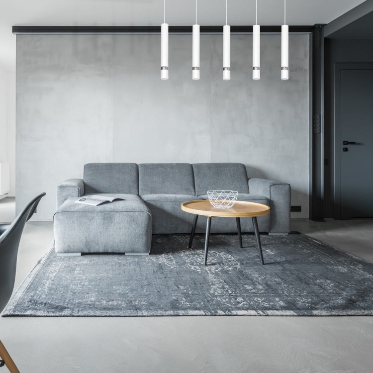 Lampa sufitowa wisząca natynkowa JOKER WHITE/CHROME 5xGU10 MLP1412 Milagro 5x GU10 90cm Spot oprawa oświetleniowa nowoczesna Industrialna Loft nawierzchniowa metal zwis biały biała chrom Inspiracje Premium