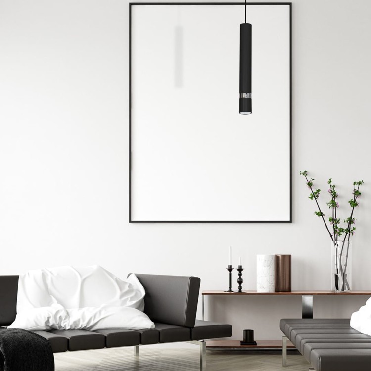 Lampa sufitowa wisząca natynkowa JOKER BLACK/CHROME 1xGU10 MLP1413 Milagro 1x GU10 50-90cm Spot oprawa oświetleniowa nowoczesna Industrialna Loft nawierzchniowa metal zwis czarny czarna chrom Inspiracje Premium