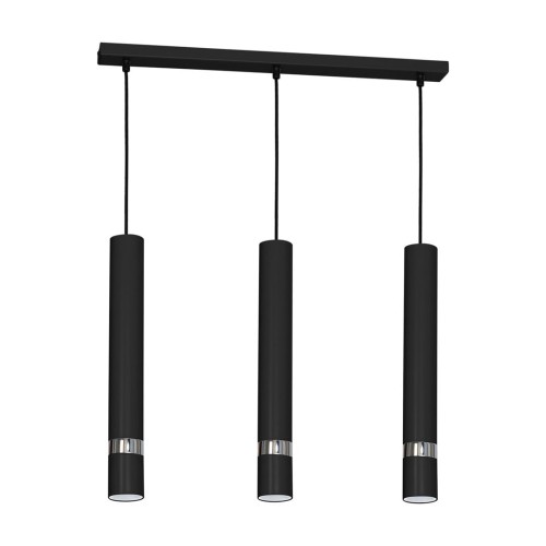 Lampa sufitowa wisząca natynkowa JOKER BLACK/CHROME 3xGU10 MLP1414 Milagro 3x GU10 60cm Spot oprawa oświetleniowa nowoczesna Industrialna Loft nawierzchniowa metal zwis czarny czarna chrom Inspiracje Premium