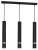Lampa sufitowa wisząca natynkowa JOKER BLACK/CHROME 3xGU10 MLP1414 Milagro 3x GU10 60cm Spot oprawa oświetleniowa nowoczesna Industrialna Loft nawierzchniowa metal zwis czarny czarna chrom Inspiracje Premium