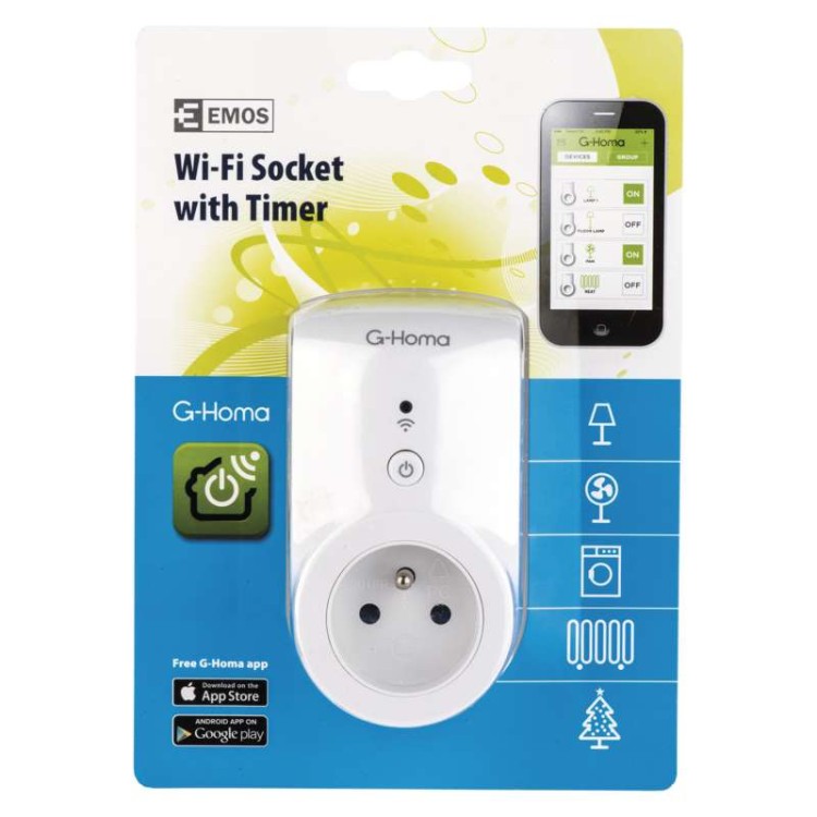 Programator czasowy WiFi G-Homa Gniazdo sieciowe sterowane P5550 Emos z timerem