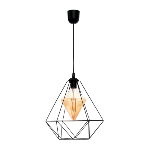 Lampa wisząca ALAMBRE BLACK 1xE27 4W żarówka w zestawie MLP4130 Milagro
