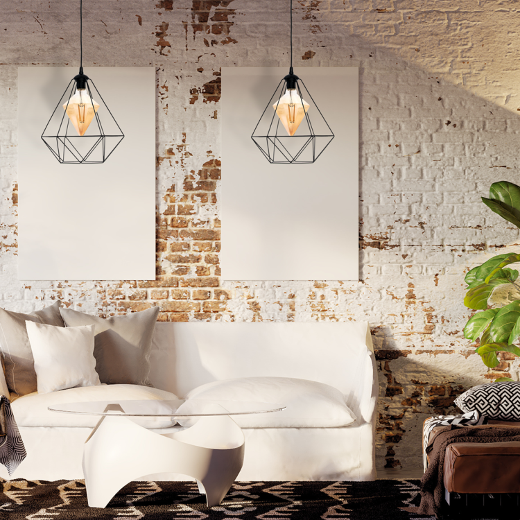 Lampa wisząca ALAMBRE BLACK 1xE27 4W żarówka w zestawie MLP4130 Milagro