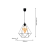 Lampa wisząca ALAMBRE BLACK 1xE27 4W żarówka w zestawie MLP4130 Milagro
