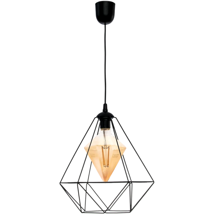 Lampa wisząca ALAMBRE BLACK 1xE27 4W żarówka w zestawie MLP4130 Milagro
