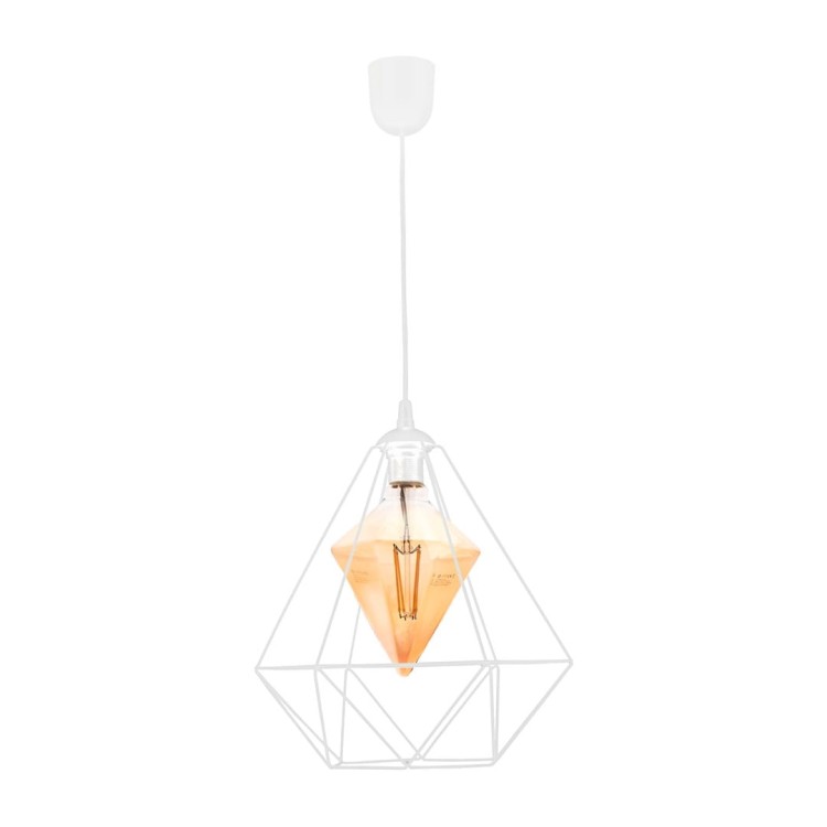 Lampa wisząca ALAMBRE WHITE 1xE27 4W żarówka w zestawie MLP4131 Milagro