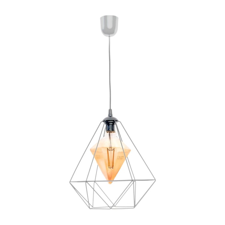 Lampa wisząca ALAMBRE GREY 1xE27 4W żarówka w zestawie MLP4132 Milagro