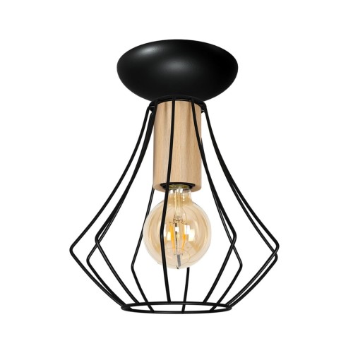 Lampa sufitowa WILL BLACK 1xE27 MLP4189 Milagro