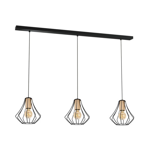 Lampa wisząca WILL BLACK 3xE27 MLP4191 Milagro