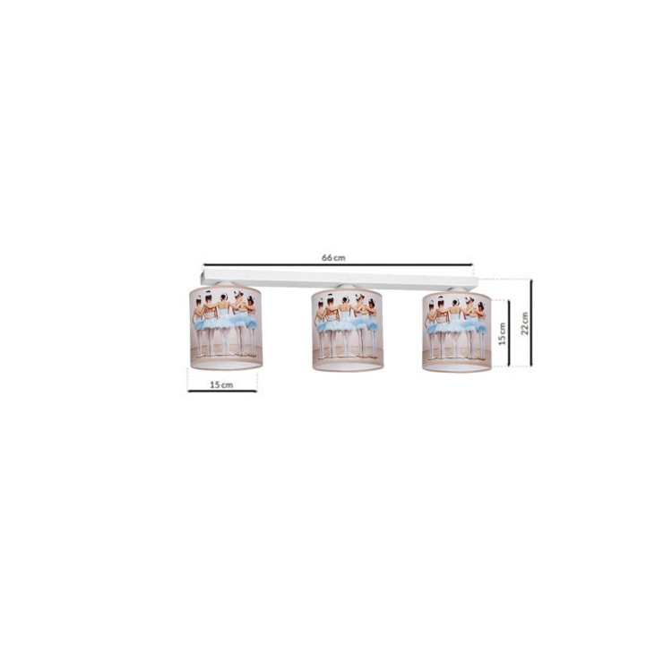 Lampa Sufitowa BALLERINA 3xE27 MLP4313 Milagro