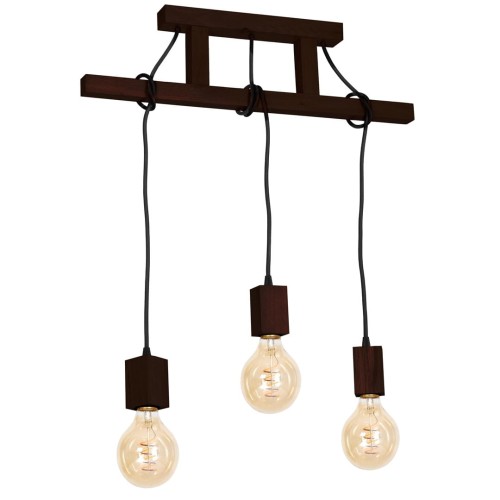 Lampa Wisząca JACK 3xE27 Orzech MLP4360 Milagro