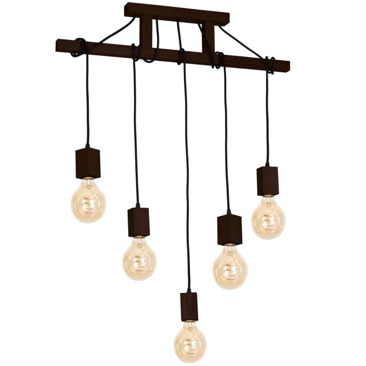 Lampa Wisząca JACK 5xE27 Orzech MLP4361 Milagro
