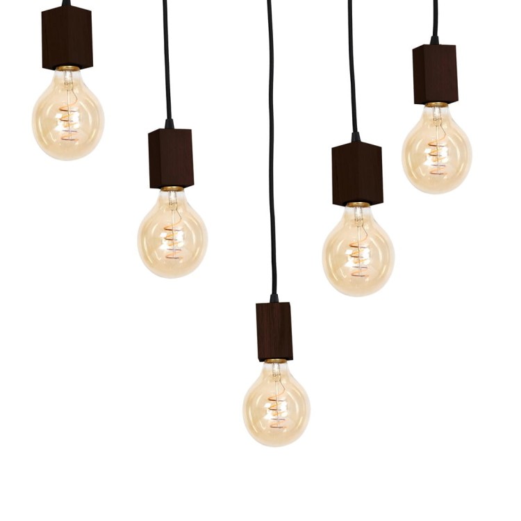 Lampa Wisząca JACK 5xE27 Orzech MLP4361 Milagro