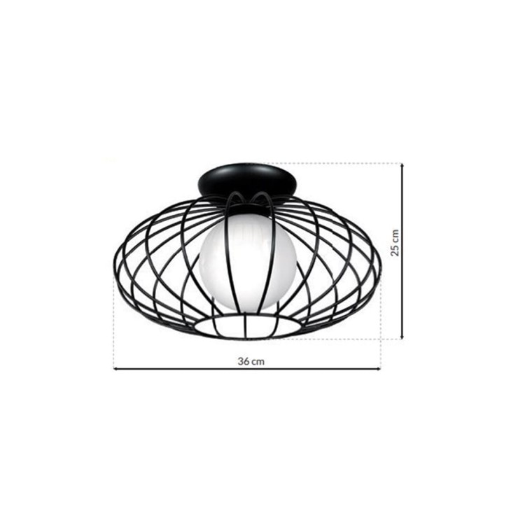 Lampa Sufitowa KRONOS BLACK 1xE14 MLP4425 Milagro