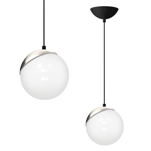 Lampa wisząca SFERA BLACK/CHROME 1xE14 MLP4673 Milagro