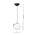 Lampa wisząca SFERA BLACK/CHROME 1xE14 MLP4673 Milagro