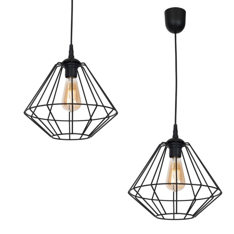 Lampa wisząca COLIN BLACK 1xE27 MLP4789 Milagro