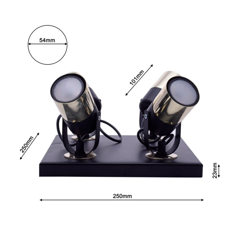 Lampa sufitowa WILSON BLACK 4xGU10 MLP4853 Milagro