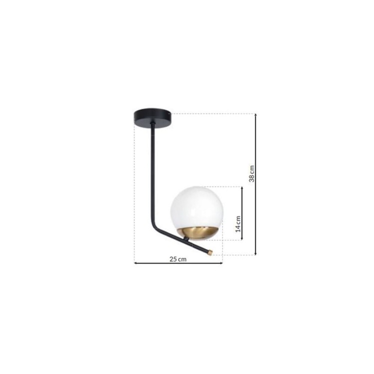 Lampa sufitowa CARINA 1xE14 MLP4863 Milagro