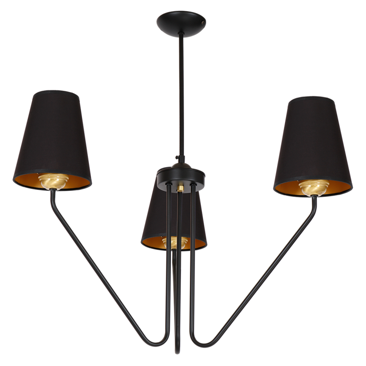 Żyrandol VICTORIA BLACK 3xE27 MLP4912 Milagro