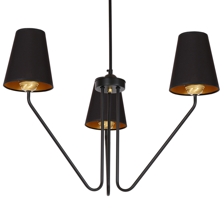 Żyrandol VICTORIA BLACK 3xE27 MLP4912 Milagro