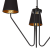 Żyrandol VICTORIA BLACK 3xE27 MLP4912 Milagro