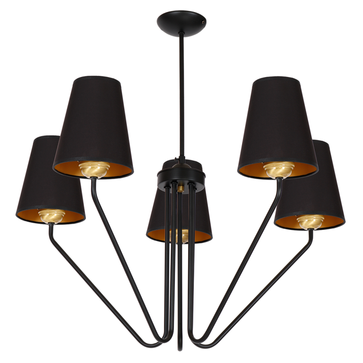 Żyrandol VICTORIA BLACK 5xE27 MLP4913 Milagro