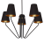 Żyrandol VICTORIA BLACK 5xE27 MLP4913 Milagro