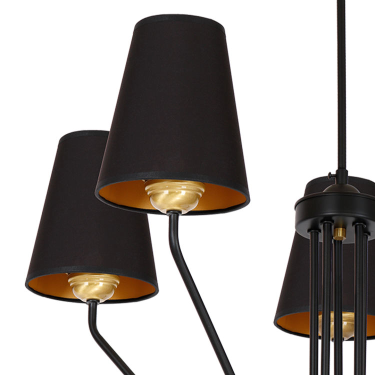 Żyrandol VICTORIA BLACK 5xE27 MLP4913 Milagro