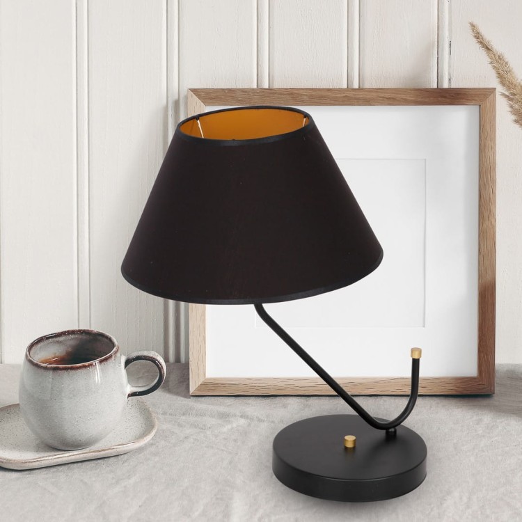 Lampa stołowa VICTORIA BLACK 1xE27 MLP4914 Milagro
