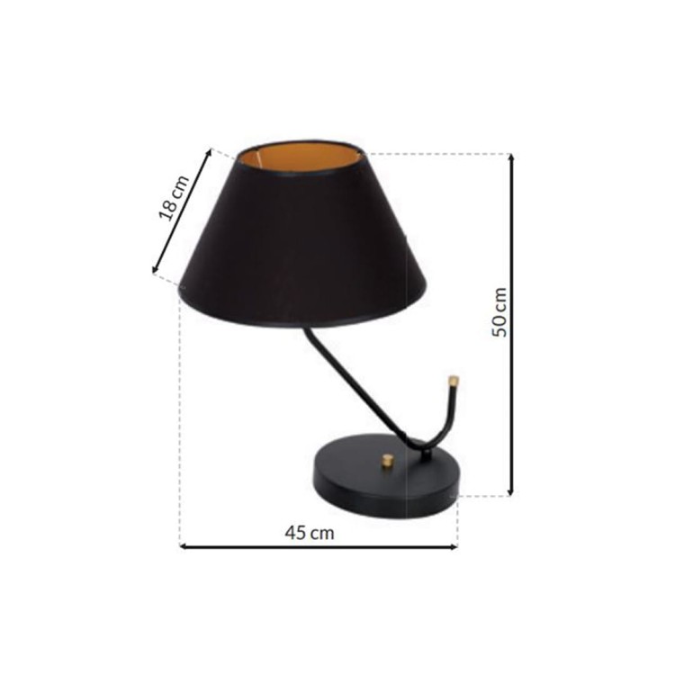 Lampa stołowa VICTORIA BLACK 1xE27 MLP4914 Milagro