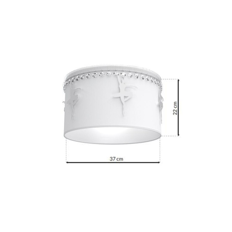 Lampa sufitowa BALETNICA WHITE 1xE27 MLP4970 Milagro