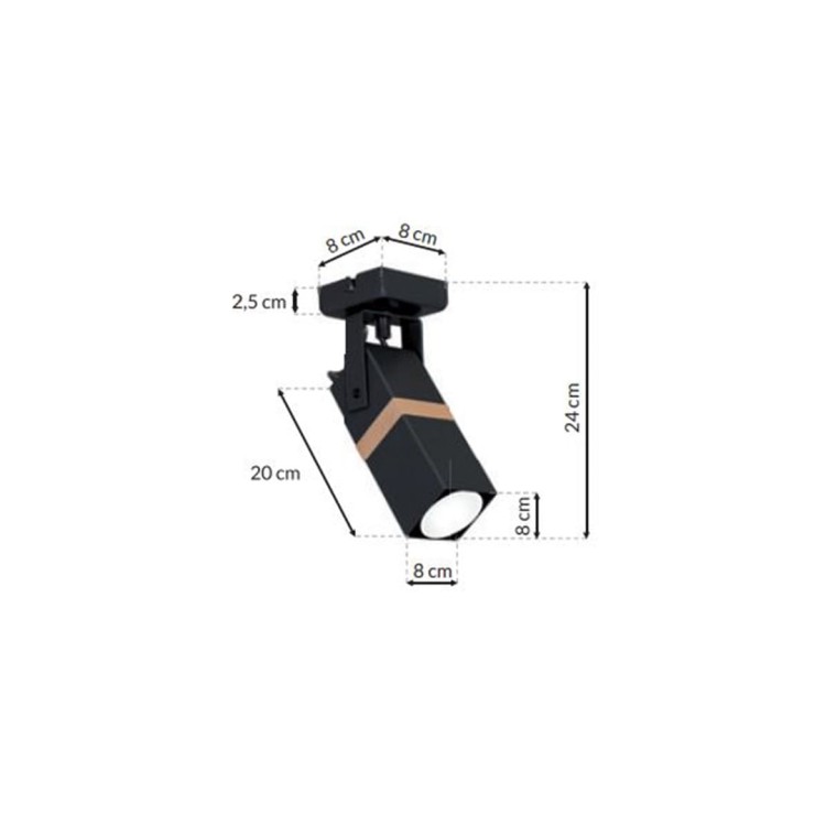 Kinkiet VIDAR BLACK 1xGU10 MLP5400 Milagro