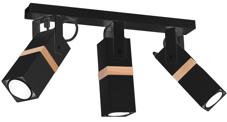 Lampa sufitowa VIDAR BLACK 3xGU10 MLP5402 Milagro