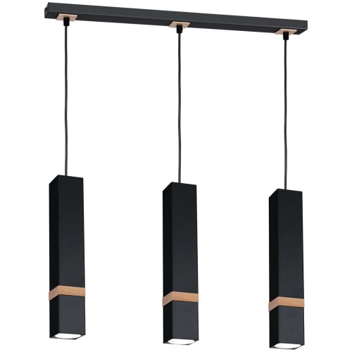 Lampa wisząca VIDAR BLACK 3xGU10 MLP5404 Milagro