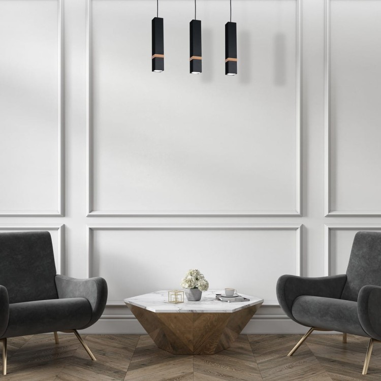 Lampa wisząca VIDAR BLACK 3xGU10 MLP5404 Milagro