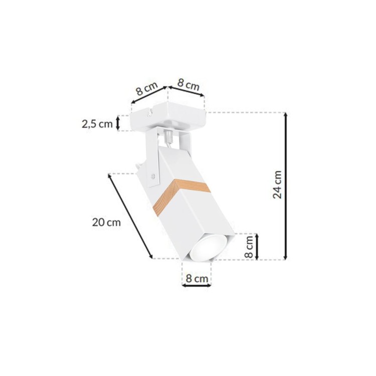 Kinkiet VIDAR WHITE 1xGU10 MLP5405 Milagro