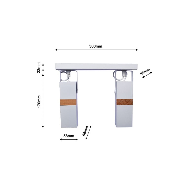 Lampa sufitowa VIDAR WHITE 2xGU10 MLP5406 Milagro
