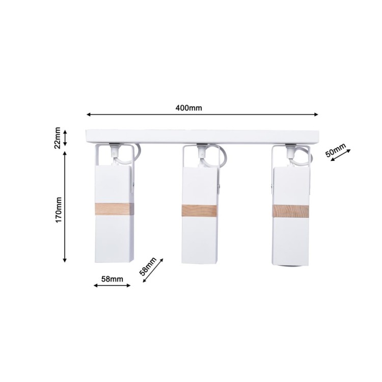 Lampa sufitowa VIDAR WHITE 3xGU10 MLP5407 Milagro