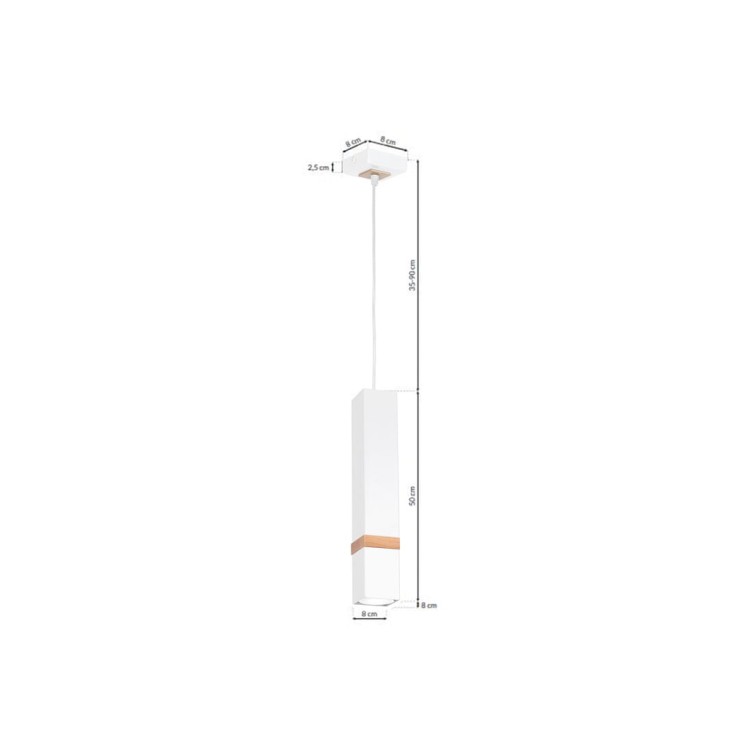 Lampa wisząca VIDAR WHITE 1xGU10 MLP5408 Milagro