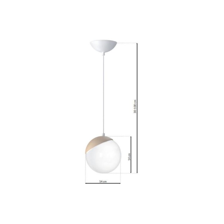 Lampa wisząca SFERA WOOD 1xE14 MLP5424 Milagro